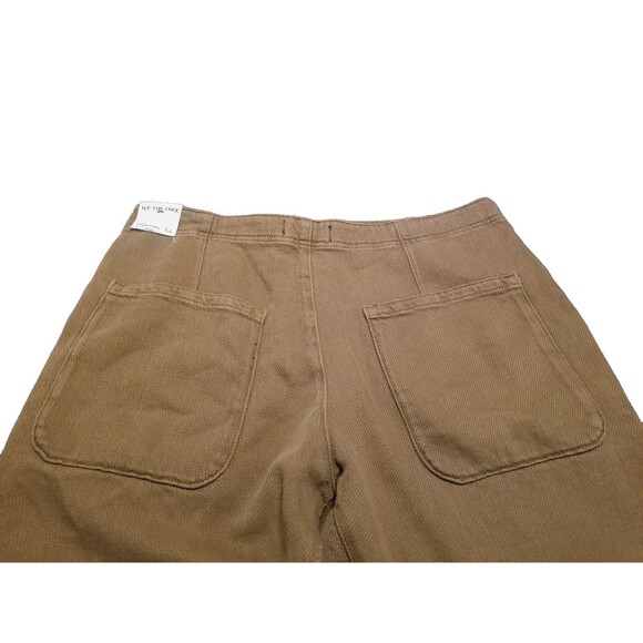 We The Free People Barrel Pants Women Size 32 Osaka Mid Rise Brown  (35x24) NWT - Picture 4 of 7
